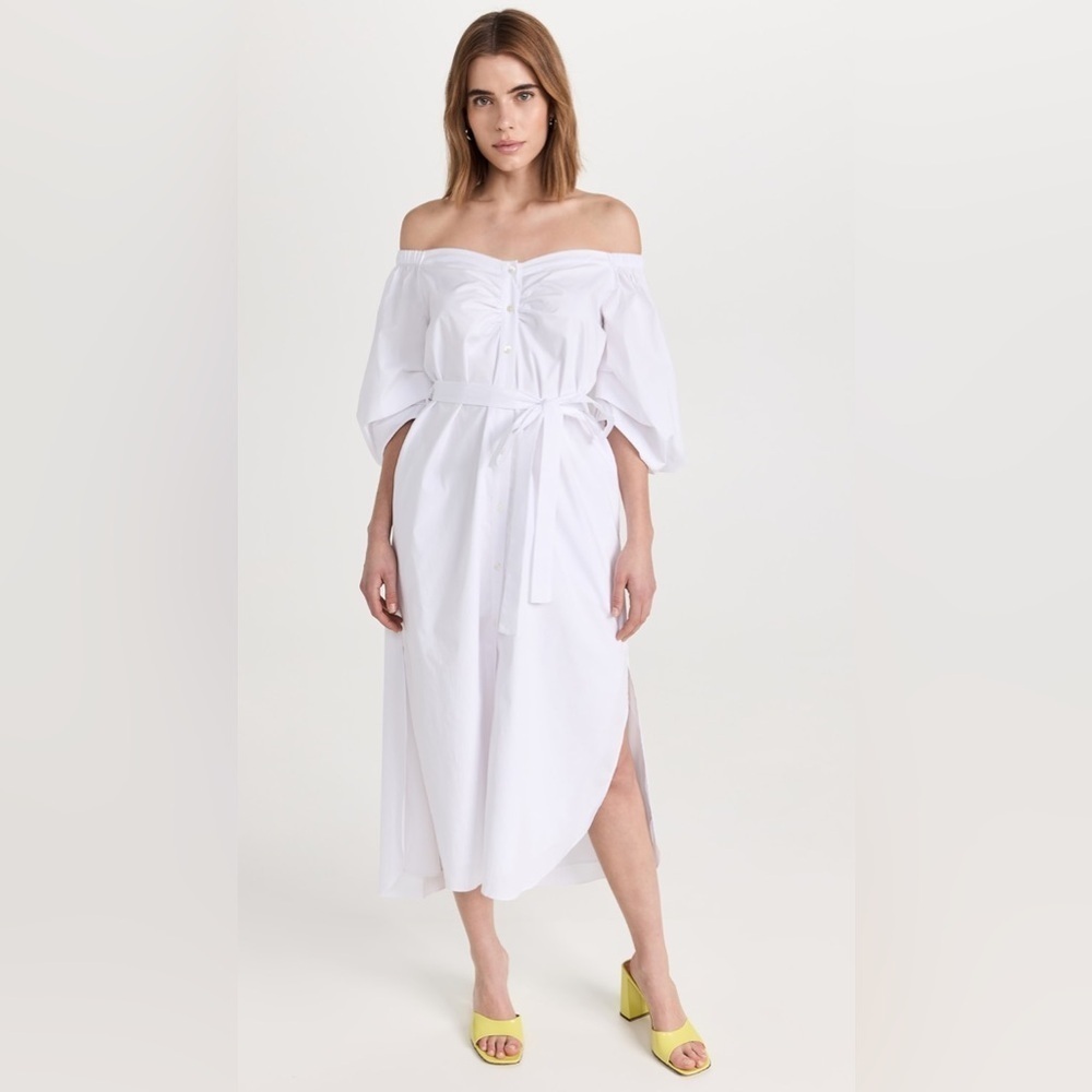STAUD Reese White Off Shoulders Medium B531